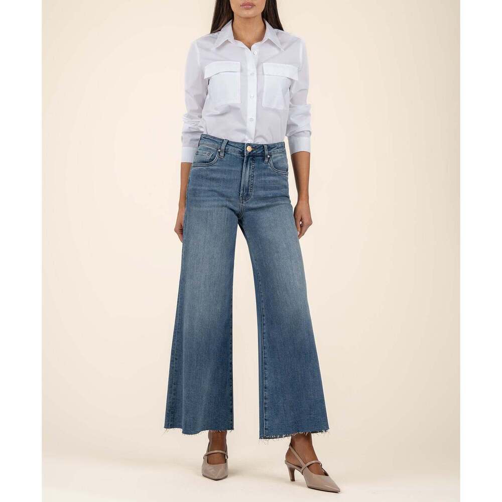 Kut from the Kloth Ryan High Rise super wide leg Jeans NWT